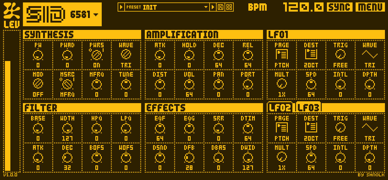 Custom skin: amber on brown