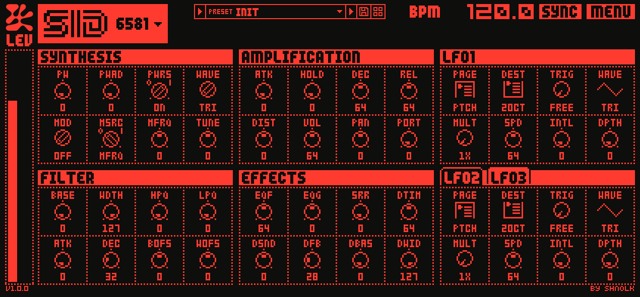Custom skin: red on black